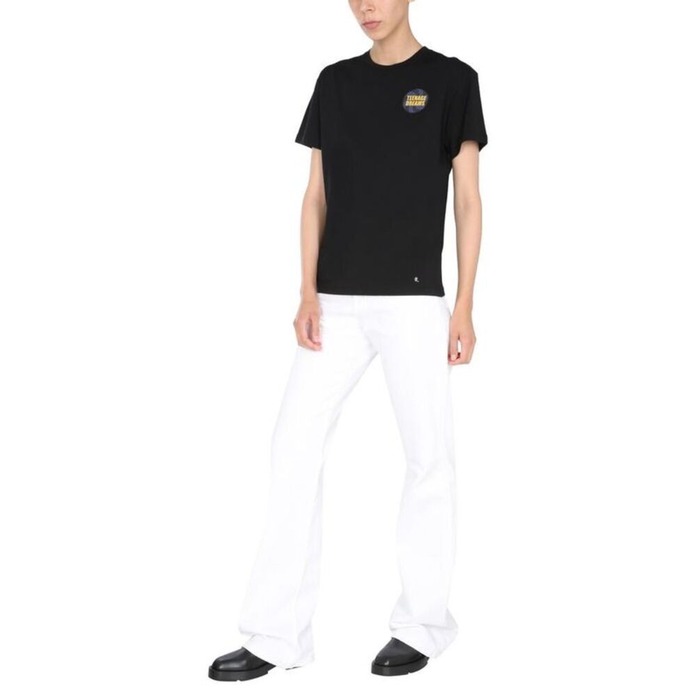 RAF SIMONS Teenage Dreams Graphic T-Shirt Women BLACK T-Shirts & Tops